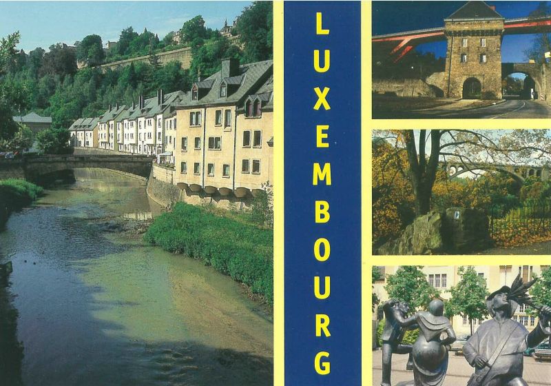 Postkarte Luxembourg Mit 4 Bildern Postkarten Luxemburg Souvenirs