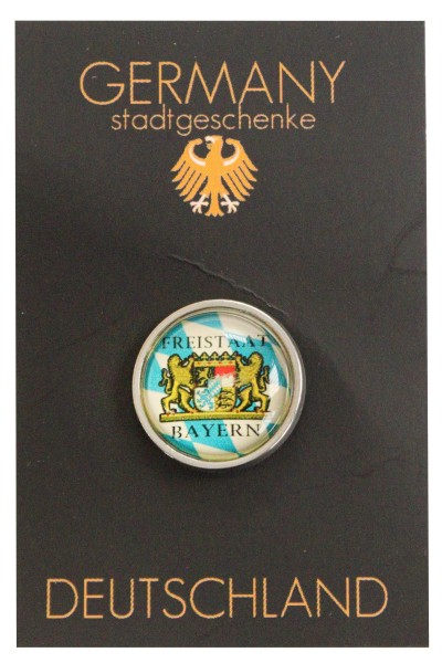 Pin "Freistaat Bayern" rund Flagge 3,2*2,5cm