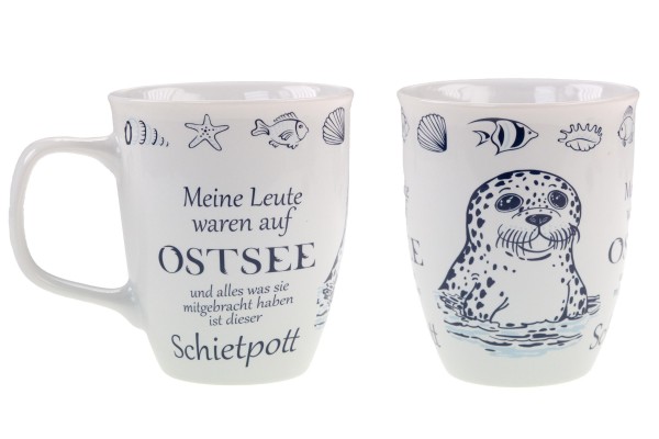 B-Ware Großer Rondobecher &quot;Ostsee Schietpott&quot; Aquarelldesign