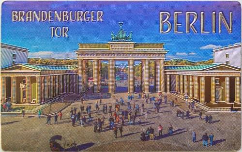 Silbermagnet "Berlin" 80*55mm, Brandenburger Tor fern, SMB03