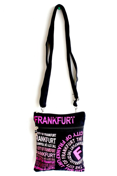 Passporttasche, Druck pink &quot;Frankfurt&quot; 22*18cm