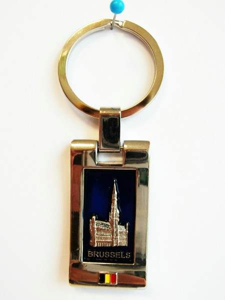 Schlüsselanhänger "Belgien" silber Rathaus H:8cm 0315/2