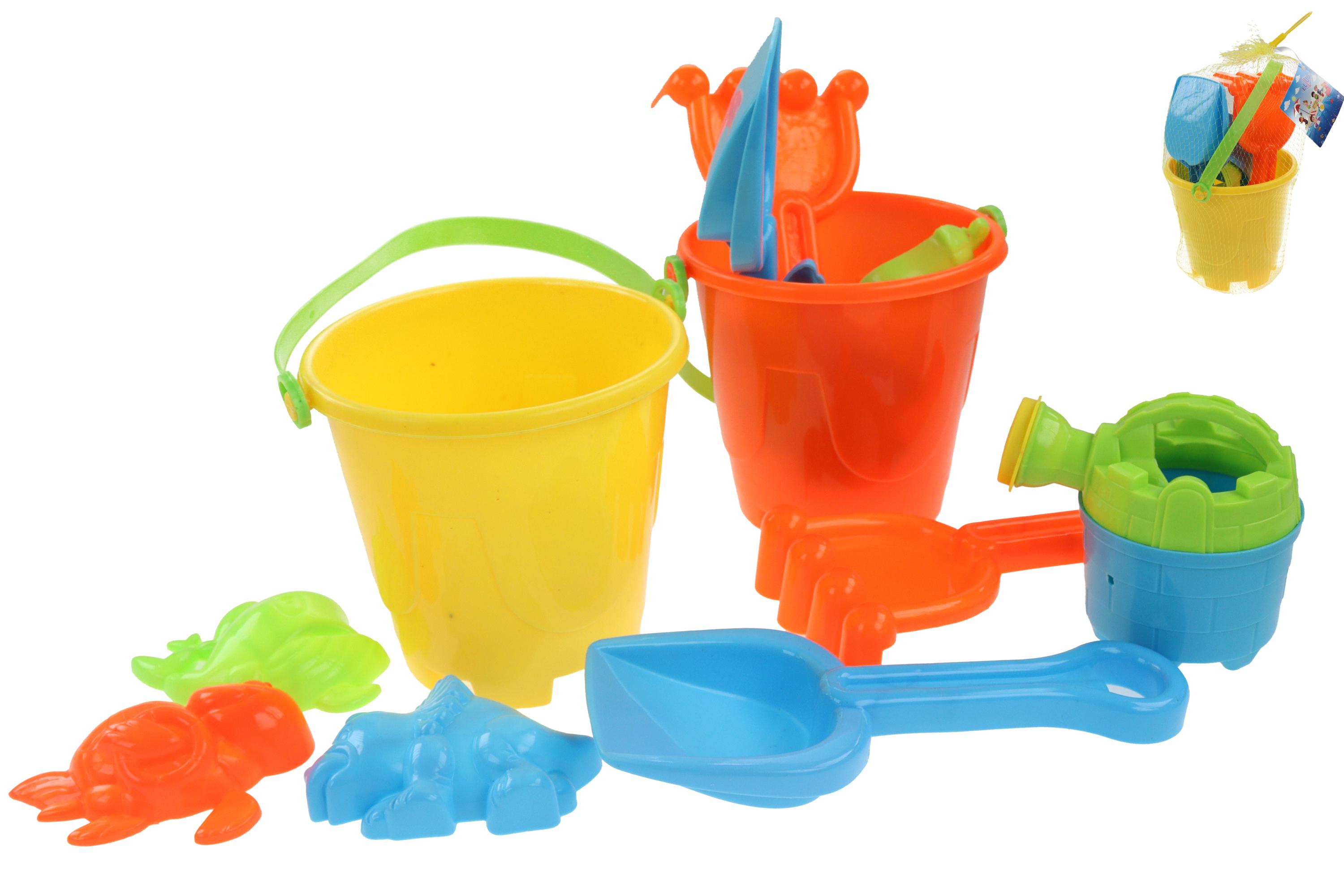 Sandspielzeug Set 7-teilig Für Kinder - Mit Eimer, Schaufel, Förmchen, Sieb & Gießkanne