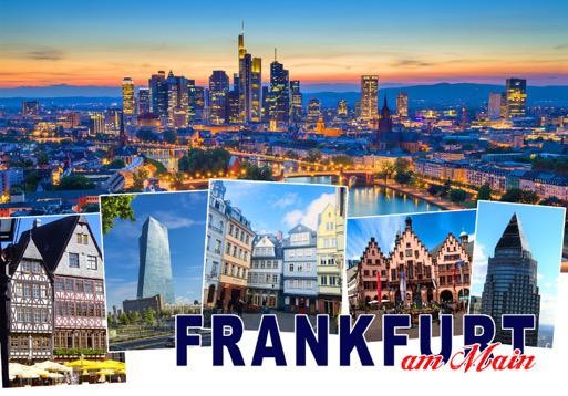 Große Postkarte "Frankfurt" Collage 170*120mm PKFF1483