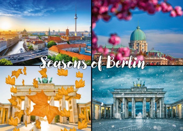 Postkarte A6 "Berlin" 4 Bilder Collage, 148*104mm