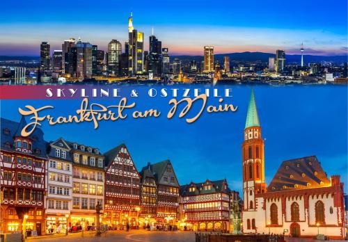 Große Postkarte "Frankfurt" Skyline Ostzeile 170*120mm PKFF1470