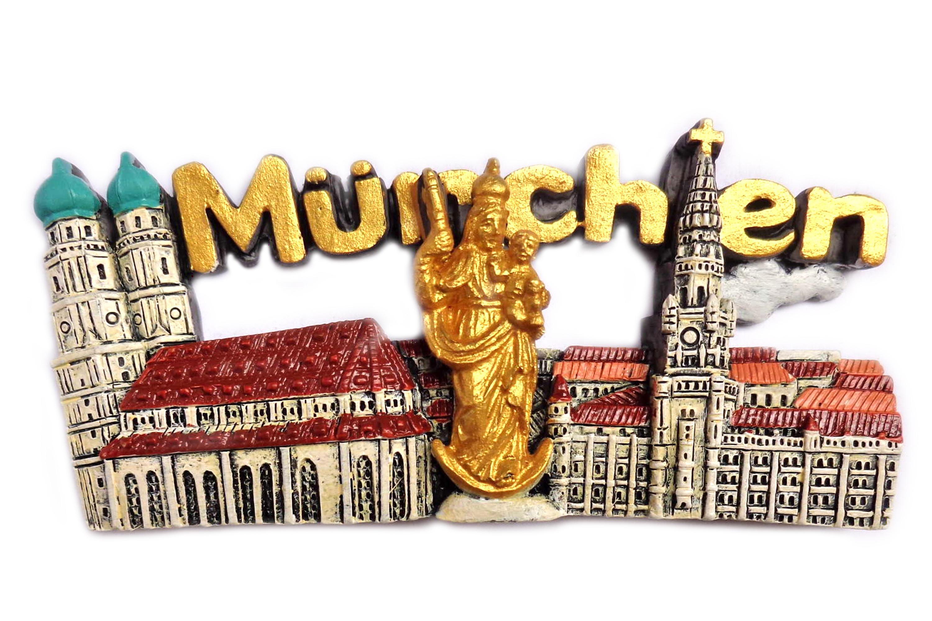 München Kühlschrankmagnet - Traditioneller Souvenir Magnet Mit Stadtmotiven