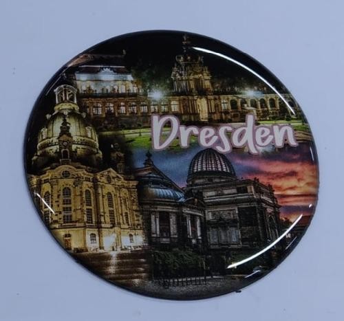 Epoxymagnet rund "Dresden" Frauenkirche 62mm