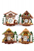 Magnet Kuckucksuhr mit echtem Thermometer, H.: 7cm, 4fach sortiert Magnet Kuckucksuhr mit echtem Thermometer, H.: 7cm, 4fach sortiert