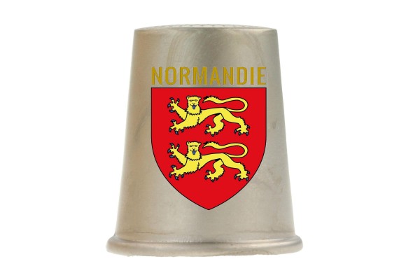 Fingerhut "Normandie" Wappen silber/bunt 2,5x2cm