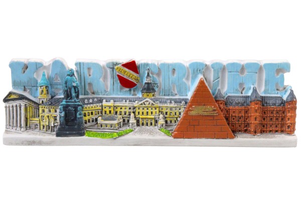 Magnet Großbuchstaben "Karlsruhe" Schriftzug