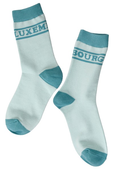 Sockenpaar "Luxembourg", Größe: 41-46, hellblau, 80%Baumwolle, 18%Polyamid