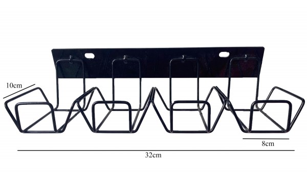 Zusatzmodul für Polymagnete, 4 Fächer, 32*10*8cm, pulverbeschichtet schwarz matt