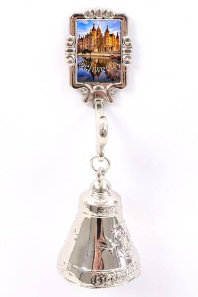 Glocke mit Magnet "Schwerin" aus Metall, 10cm