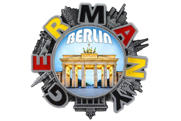 drehender Magnet GERMANY, Motiv "Berlin" Ø 6.5cm