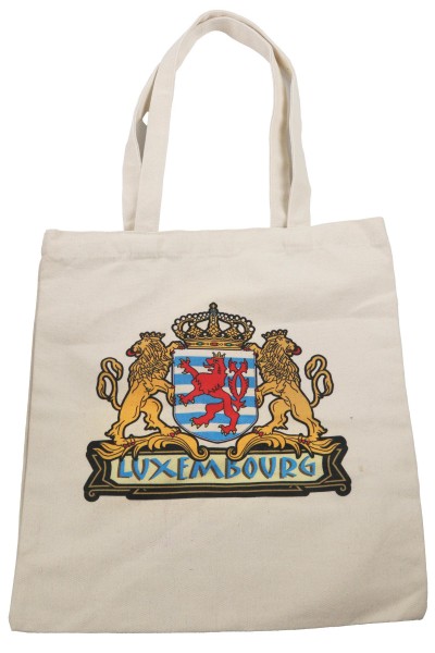 Canvas Baumwolltasche "Luxembourg" emblem, 35*40cm, langer Henkel