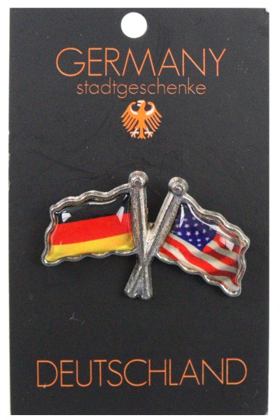 Pin Doppelflagge Deutschland-USA
