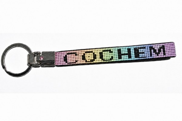 Strass Schlüsselanhänger "Cochem" Regenbogenfarbe, ca. 16cm