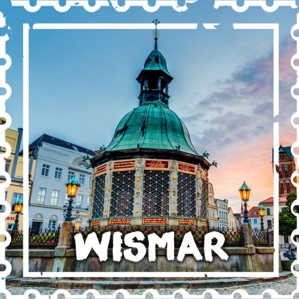 Fotomagnet "Wismar" 75*75mm, Briefmarke