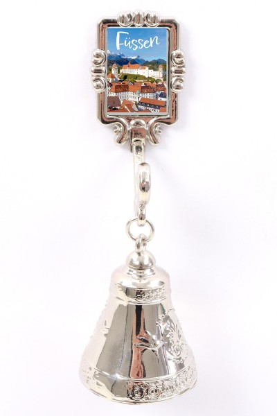 Glocke mit Magnet "Füssen" aus Metall, 10cm
