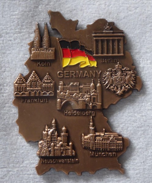 Magnet Deutschland Karte Kupfer 2810