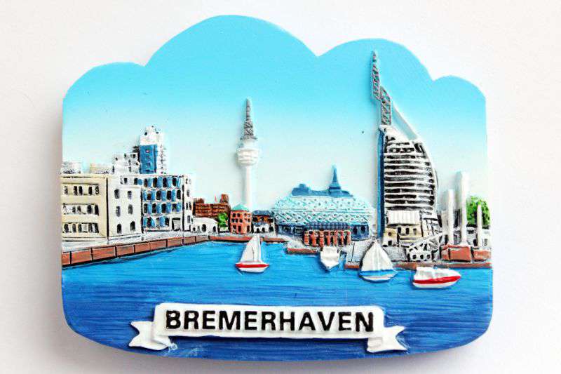 Bremerhaven Kühlschrankmagnet - Souvenir Mit Stadtmotiv 8x5,5cm