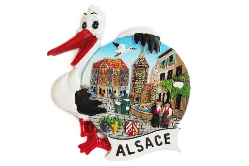 2 Aimants écussons Alsace – Blason Régional, 4x5 Cm, Décoration Frigo Souvenir