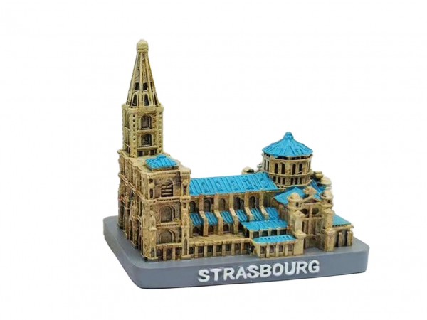 Polygebäude Strasbourg Cathedrale bunt 5,8x4x5,7cm