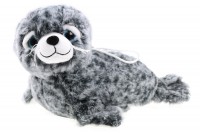 25cm Plüsch Robbe, Seehund, Schlupflider, grau weiß, blaue Glitzeraugen 25cm Plüsch Robbe, Seehund, Schlupflider, grau weiß, blaue Glitzeraugen