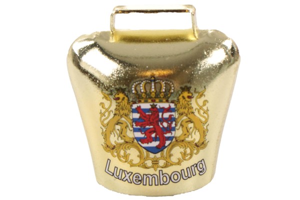 4cm Glocke Magnet gold, "Luxembourg Löwe