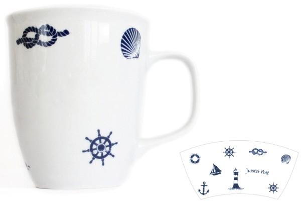 Großer Rondobecher mit Streumotiven "Juister Pott"