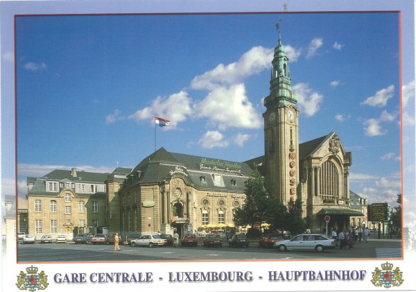 Postkarte Gare Centrale-Luxembourg-Hauptbahnhof