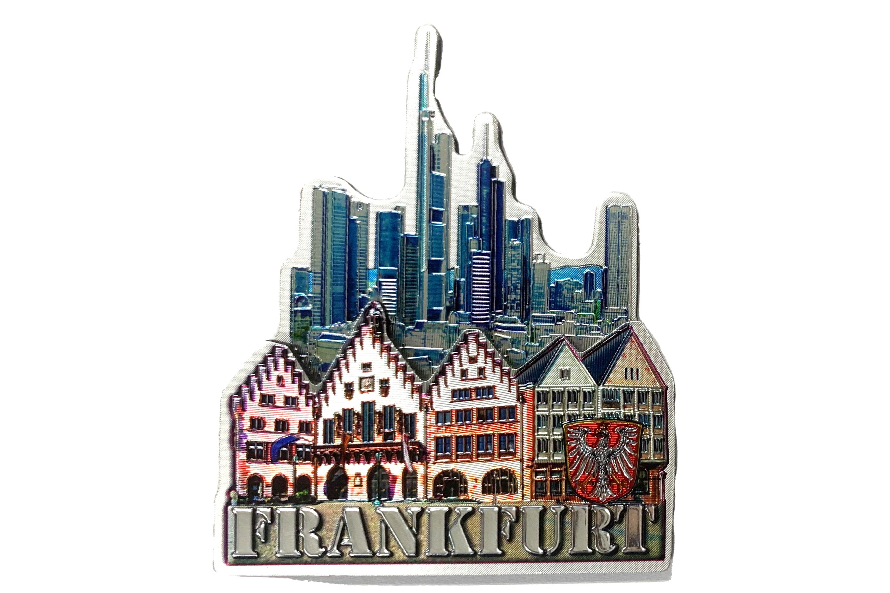 Städtemagnet – Magnete Da Frigo Città Di Francoforte, Dimensioni 8x5,5 Cm, Modello 37640, Gadget Da Cucina Originale