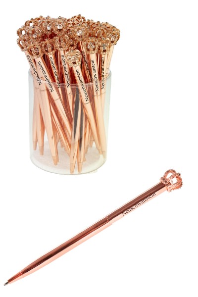 Kugelschreiber rosé &quot;Neuschwanstein&quot; mit Krone