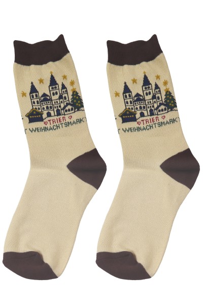 Sockenpaar "Trier" Dom Weihnachten, Größe: 41-46, 80%Baumwolle