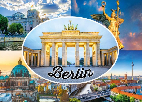 Postkarte A6 "Berlin" Collage, 148*104mm