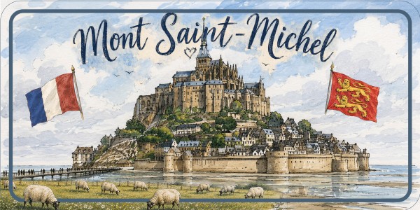 Flexibler PVC Magnet "Mont Saint Michel" 12*6cm