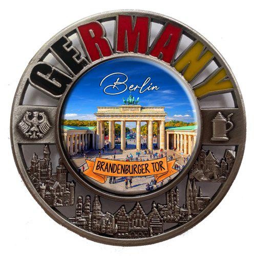 Metallmagnet "Berlin" GERMANY Durchbruch, Brandenburger Tor, rund