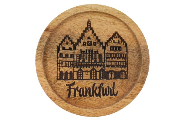 Mango Holz Untersetzer &quot;Frankfurt&quot; 10cm