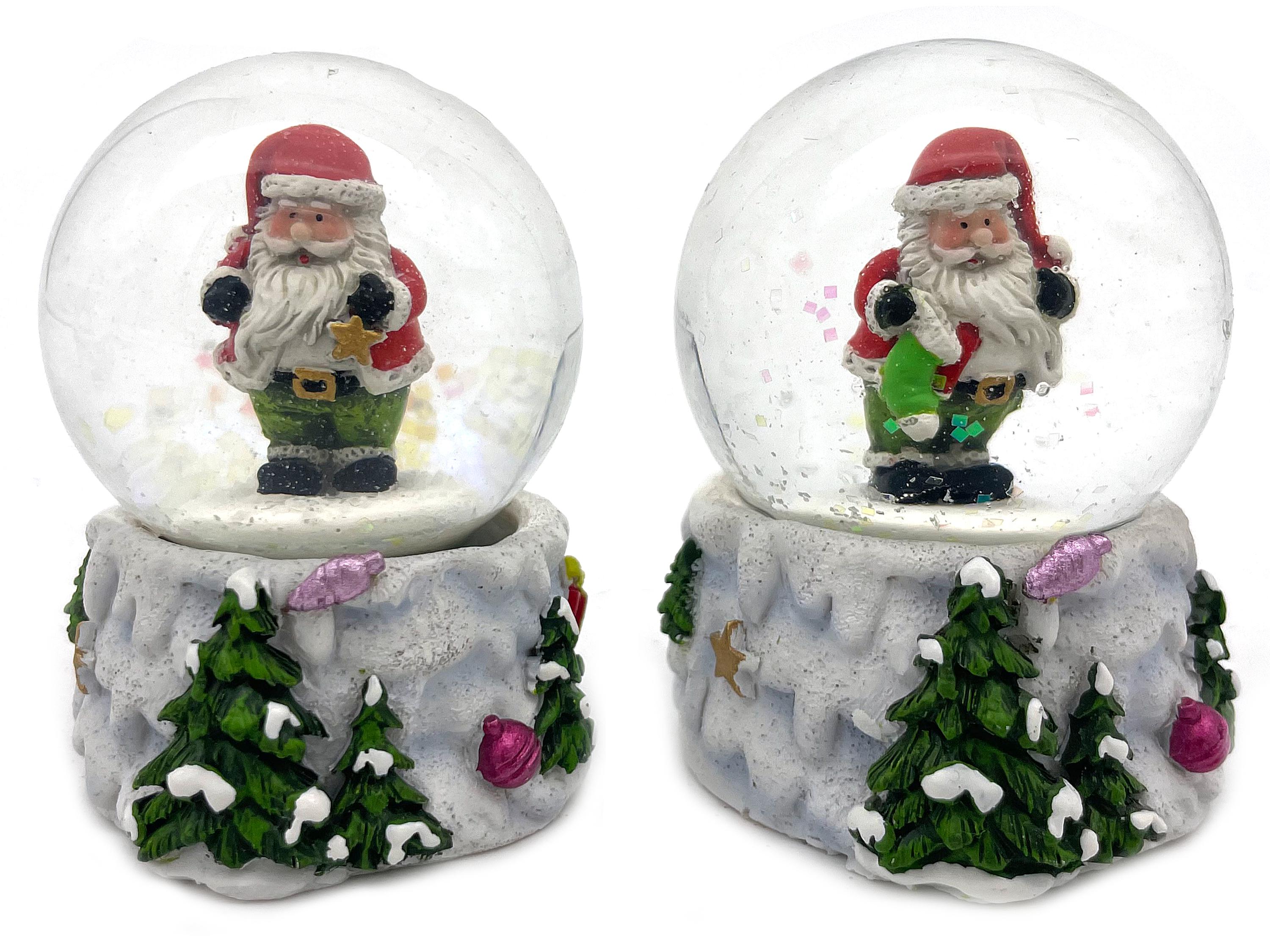 Schneekugel Weihnachtsspaziergang Auf Sockel Winterlandschaft Eisläufe