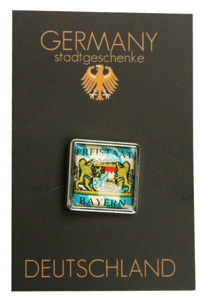 Pin "Freistaat Bayern" Flagge quadratisch 1,3*1,3cm